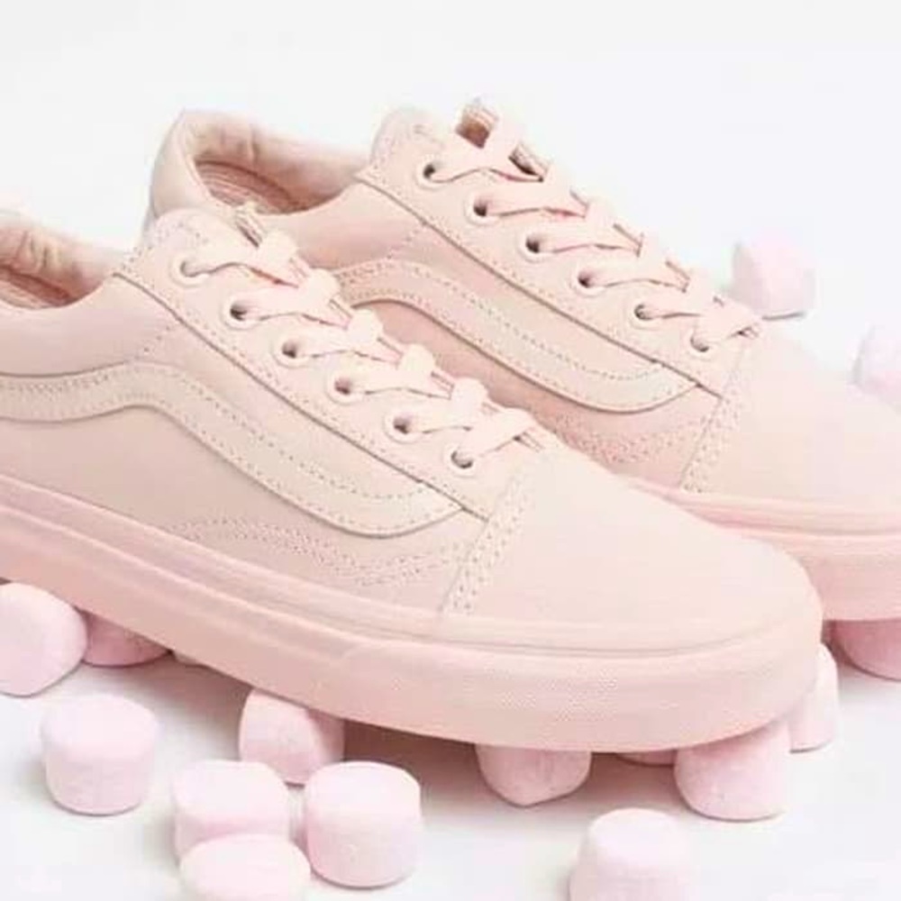 Pastel Pink Monochromatic Vans Old Skool
